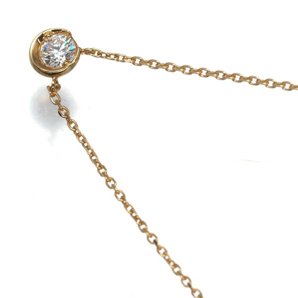 スタージュエリー ネックレス ダイヤ 0.10ct ムーンセッティング K18YG 