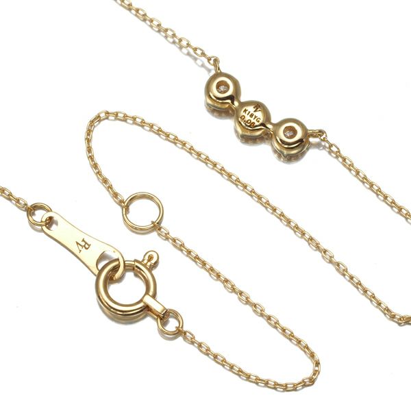 ポンテヴェキオ ネックレス ダイヤ 0.06ct 3P K18YG 