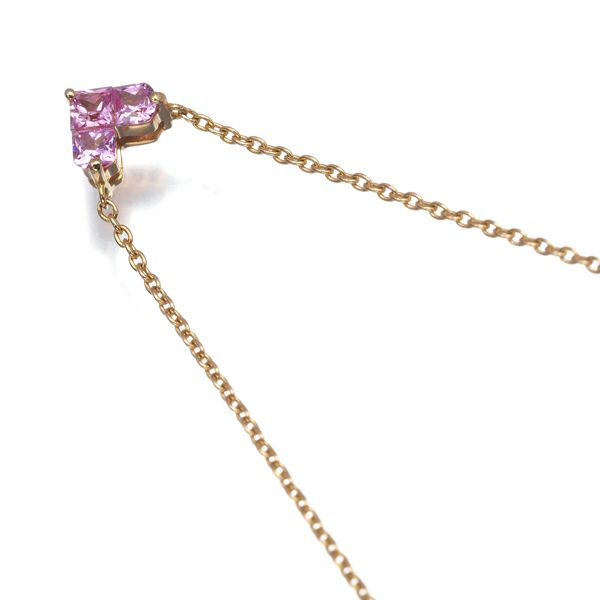 スタージュエリー ネックレス ピンクサファイア 0.25ct ミステリアスハート K18YG 