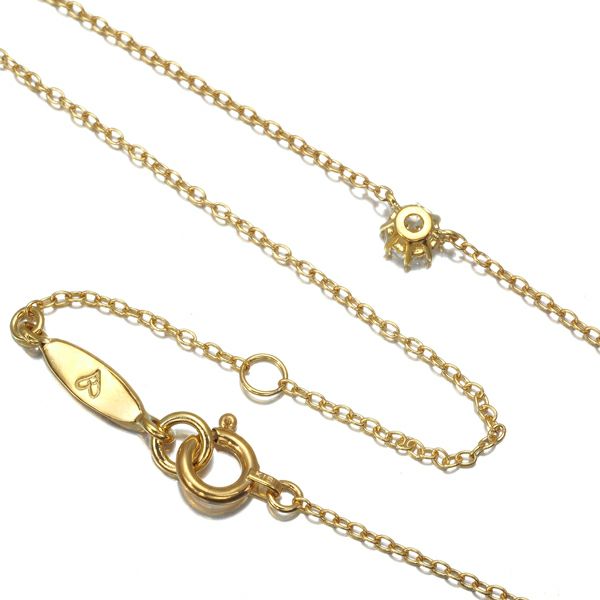 アーカー ネックレス ダイヤ 0.15ct ソルティアラウンド K18YG 