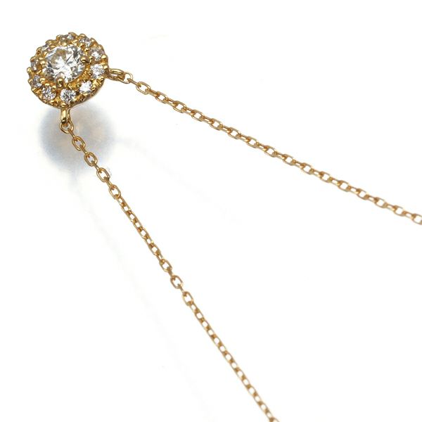 ヴァンドーム ネックレス ダイヤ 0.11ct グレース K18YG 
