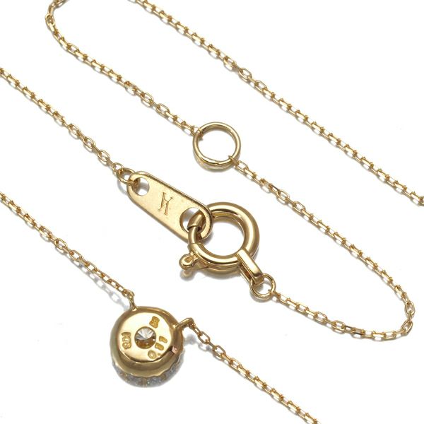ヴァンドーム ネックレス ダイヤ 0.11ct グレース K18YG 