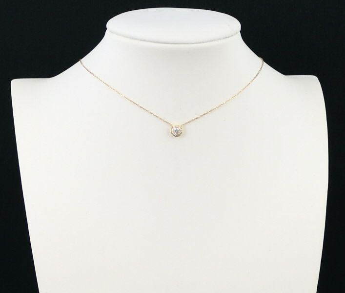 ヴァンドーム ネックレス ダイヤ 0.11ct グレース K18YG 