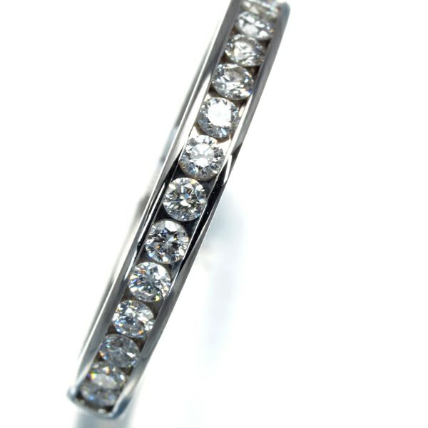 スタージュエリー リング ダイヤ 0.28ct  レールセッティング ハーフエタニティ 7号 Pt950 