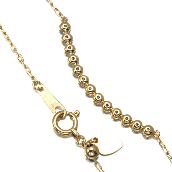 ダイヤ 0.22ct ネックレス ライン K18YG 