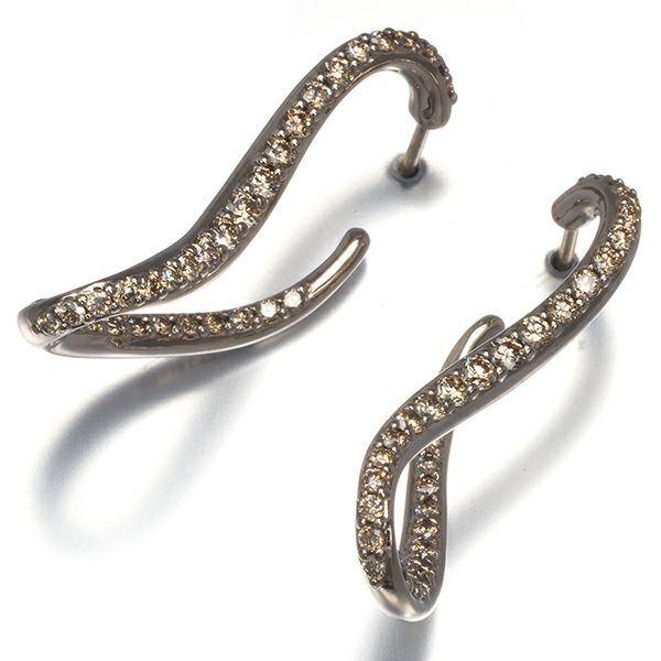 カシケイ ピアス ブラウンダイヤ 1.10ct マーシネス  K18BG/YG