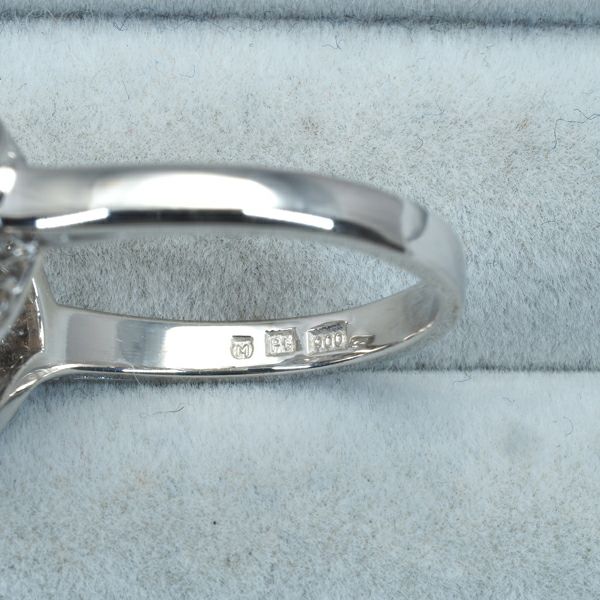 ミキモト リング パール 白蝶真珠 11.4mm ダイヤ 0.23ct  12号 Pt900 