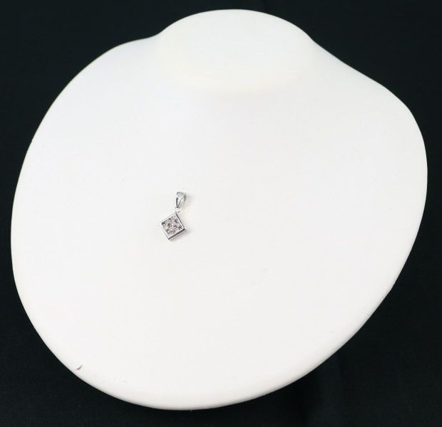 ブラウン&クリアダイヤ 0.58ct ミステリーセッティング ペンダントトップ K18WG 