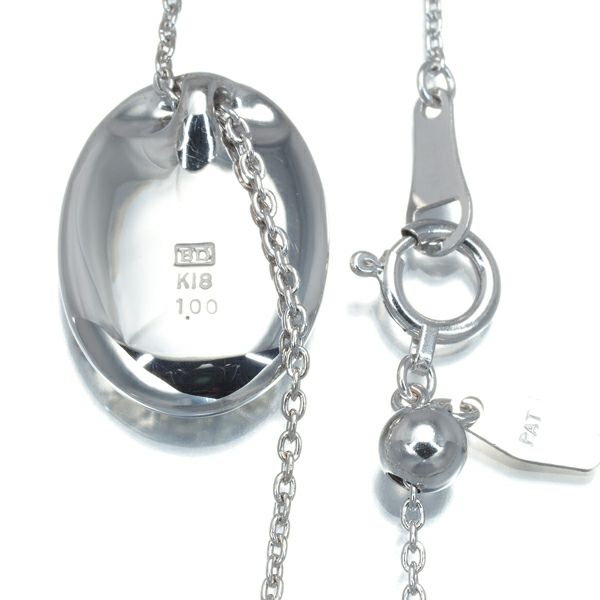 カシケイ ネックレス ダイヤ 1.00ct メランジェ オーバル K18WG 