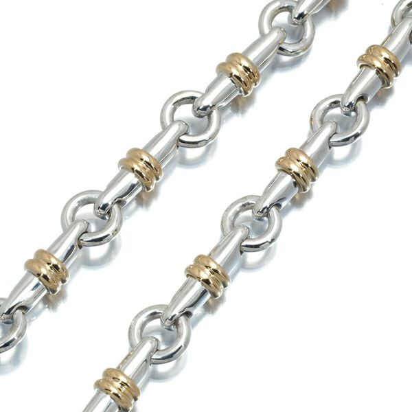 レア品 ティファニー ネックレス  リンク ドーナッツ コンビカラー リンク K18YG/シルバー925 