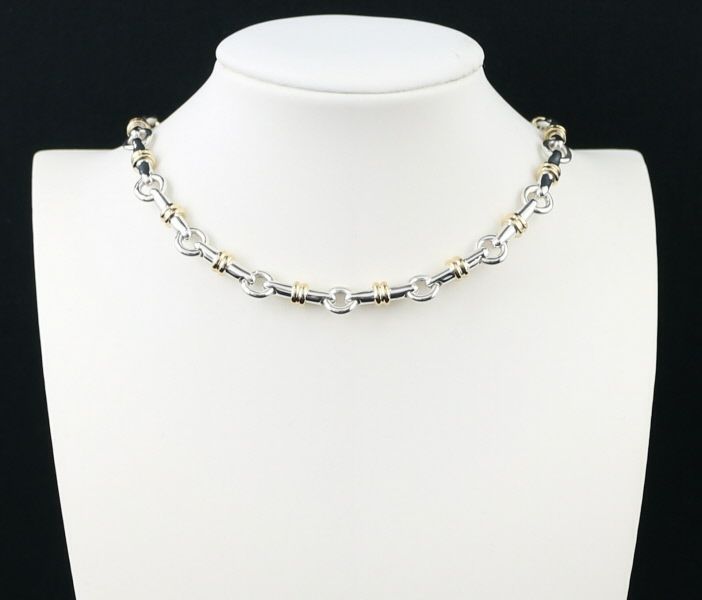 レア品 ティファニー ネックレス  リンク ドーナッツ コンビカラー リンク K18YG/シルバー925 