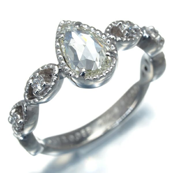 ローズカットダイヤ 0.572ct/0.058ct   リング Pt900 