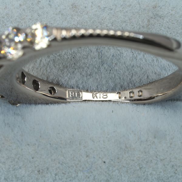 カシケイ リング ダイヤ 1.00ct ネイキッド 11号 K18BG 