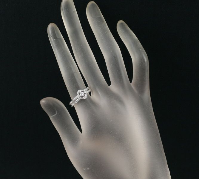 モニッケンダム リング ダイヤ 0.22ct イングリッシュローズ 11.5号 K18WG 