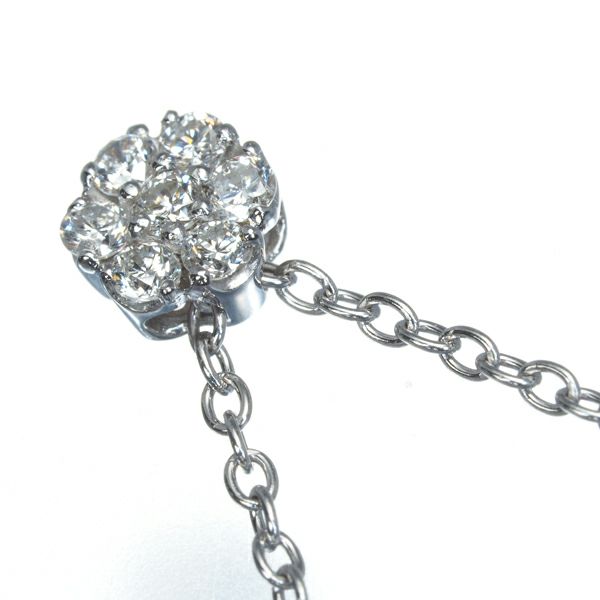 ポンテヴェキオ ネックレス ダイヤ 0.10ct フラワー  K18WG 