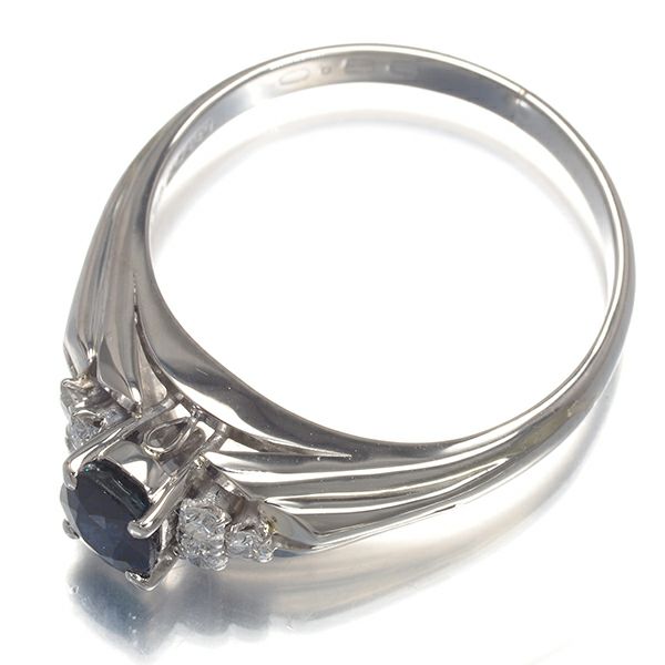 ミキモト リング サファイア 0.56ct ダイヤ  12号 Pt900 