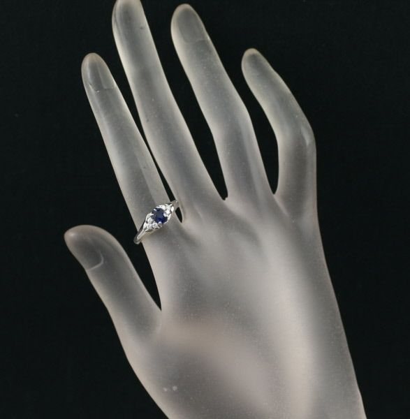 ミキモト リング サファイア 0.56ct ダイヤ  12号 Pt900 