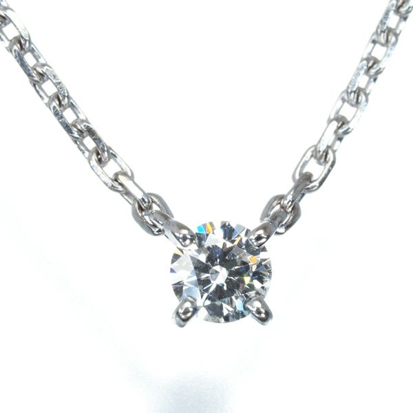 カルティエ ネックレス ダイヤ 0.25ct E VS2 1895 ソリテール ラブサポート  K18WG 鑑定書