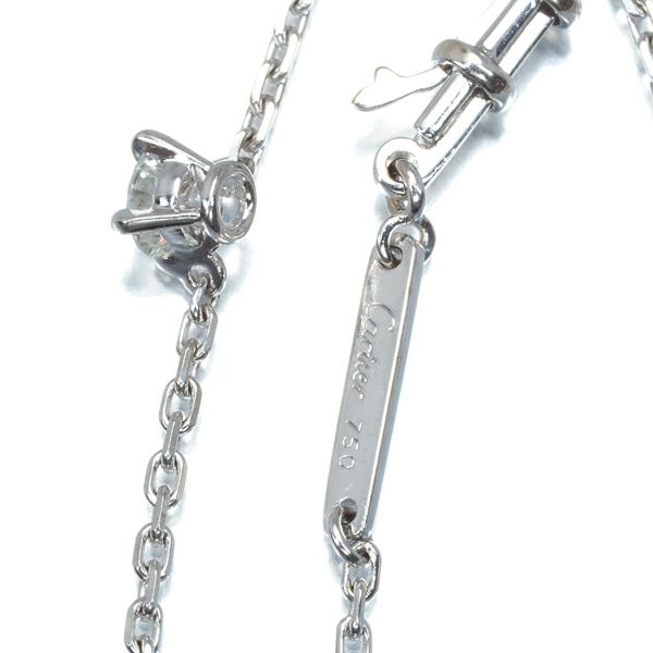 カルティエ ネックレス ダイヤ 0.25ct E VS2 1895 ソリテール ラブサポート  K18WG 鑑定書
