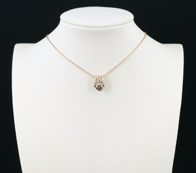 カシケイ ネックレス ダイヤ 0.60ct/0.15ct　メランジェ   K18PG