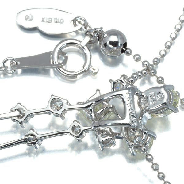 タサキ ネックレス イエロー&クリア ダイヤ 1.03ct/0.43ct   K18WG 