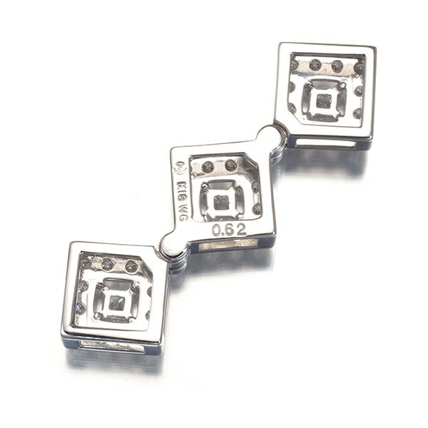 タサキ ペンダントトップ ダイヤ 0.62ct 2way K18WG 