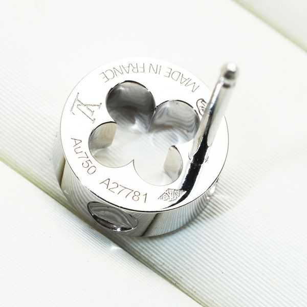 ルイヴィトン ピアス アンプラント モノグラム フラワー K18WG 