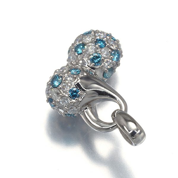 ブルー&クリアダイヤ 0.46ct/0.71ct   ペンダントトップ Pt900 