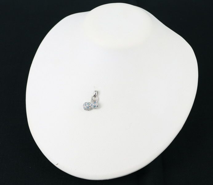 ブルー&クリアダイヤ 0.46ct/0.71ct   ペンダントトップ Pt900 