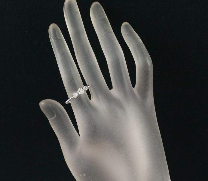 ダイヤ 0.20ct フリーサイズ  リング K18WG 