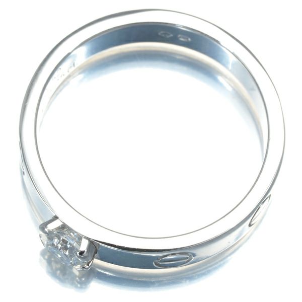 カルティエ リング ダイヤ 0.25ct F IF EX ミニラブ ソリテール 52号 K18WG 鑑定書