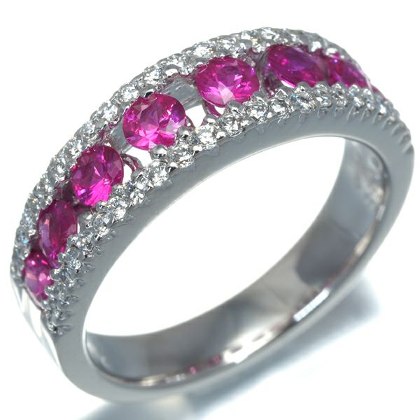 ルビー 0.88ct ダイヤ 0.29ct   リング Pt900 