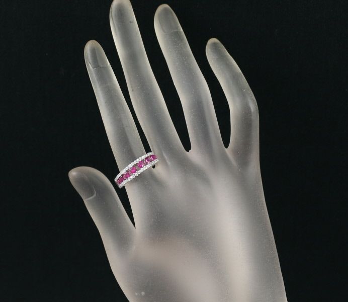 ルビー 0.88ct ダイヤ 0.29ct   リング Pt900 