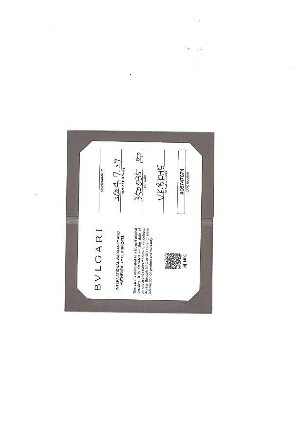 ブルガリ リング ダイヤ インフィニート フルエタニティ 52号 Pt950 保証書