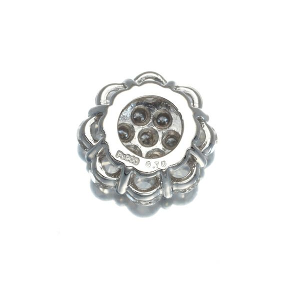ローズカットダイヤ 0.70ct フラワー  ペンダントトップ Pt900 