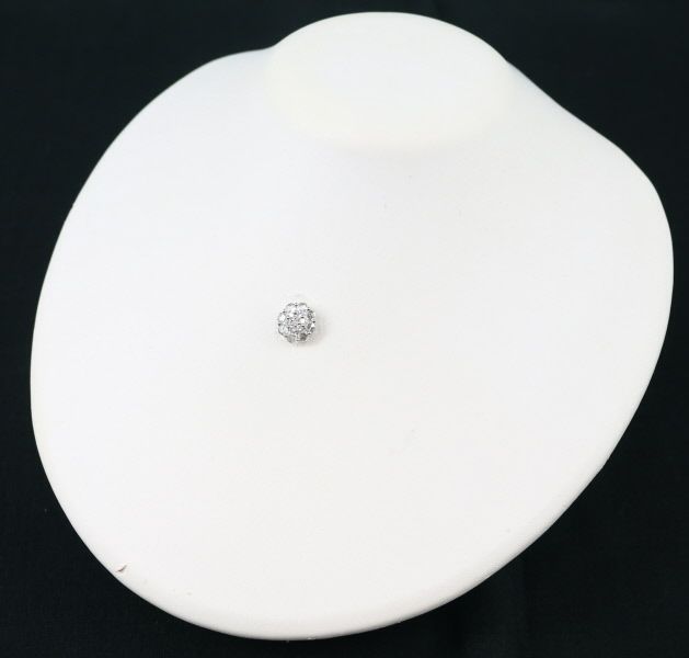 ローズカットダイヤ 0.70ct フラワー  ペンダントトップ Pt900 