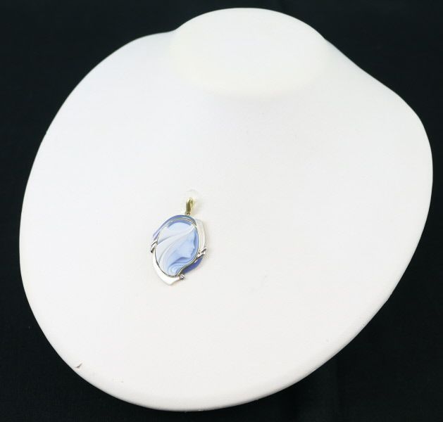 エルヴィンポーリー ペンダントトップ メノウ シェル  ダイヤ  0.125ct カメオ  K18YG/Pt900