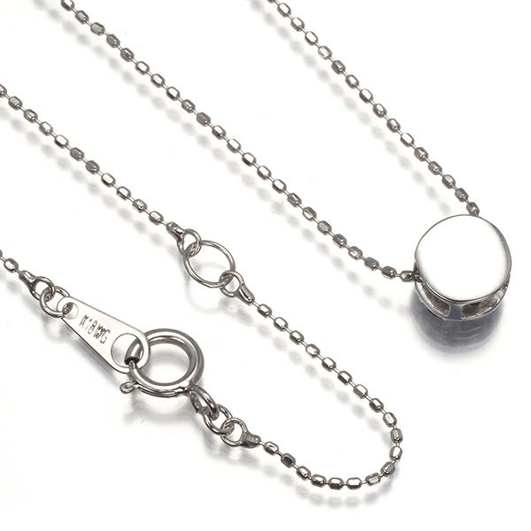 ダイヤ 0.20ct パヴェ フラワー  ネックレス K18WG 