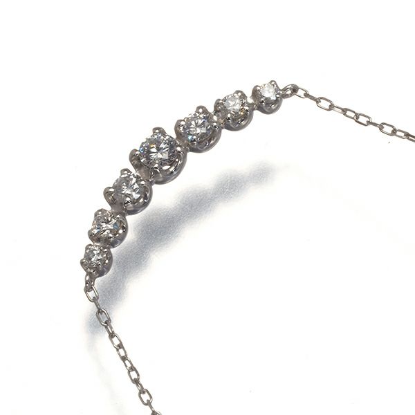 ダイヤ 0.20ct グラデーション  ネックレス Pt900/Pt850 