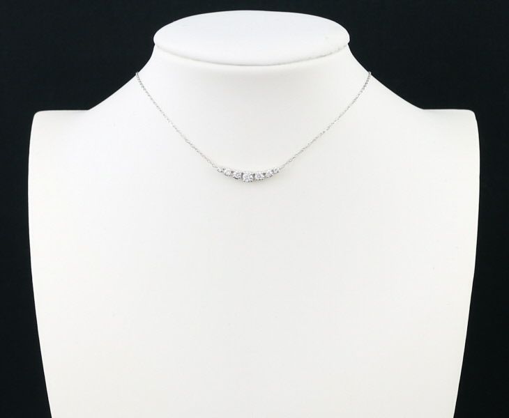 ダイヤ 0.20ct グラデーション  ネックレス Pt900/Pt850 