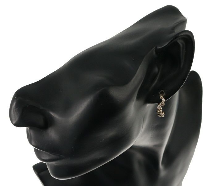 カシケイ ピアス ダイヤ 0.80ct ベゼル フープ K18BG 
