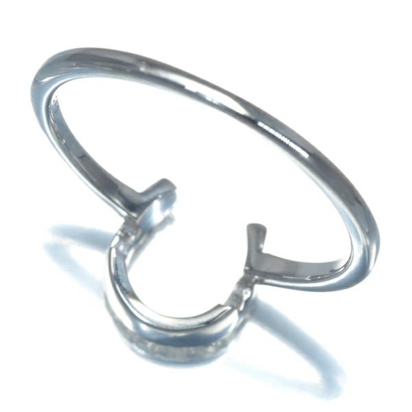 ダイヤ 0.12ct ホースシュー  リング K18WG 