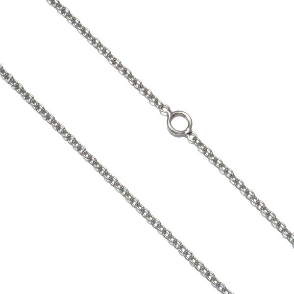 パスクワーレブルーニ チェーンネックレス  丸アズキ ロング 60cm K18WG 