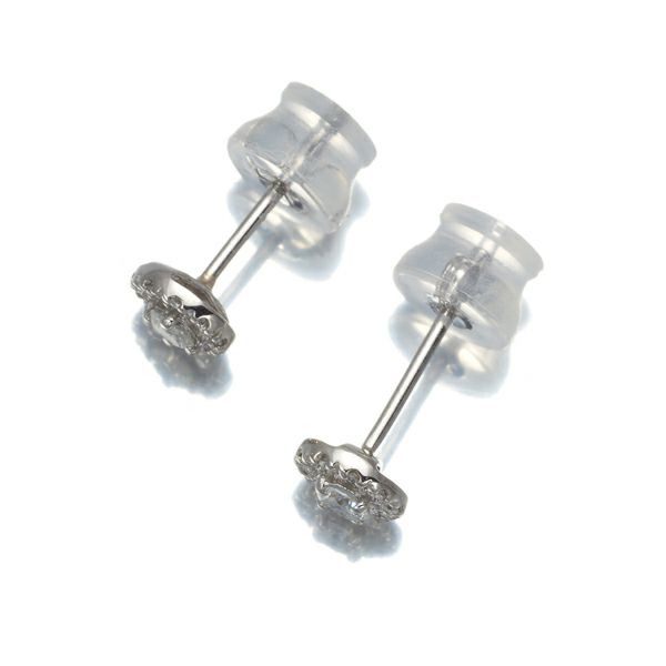 ダイヤ 0.09ct/0.09ct ハロー サークル  ピアス Pt900 