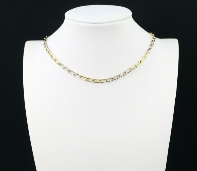 ポメラート チェーンネックレス  コンビカラー リンク 50cm K18YG/WG 