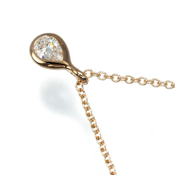 ティファニー ネックレス ダイヤ 0.17ct バイザヤード ペアシェイプ K18PG 
