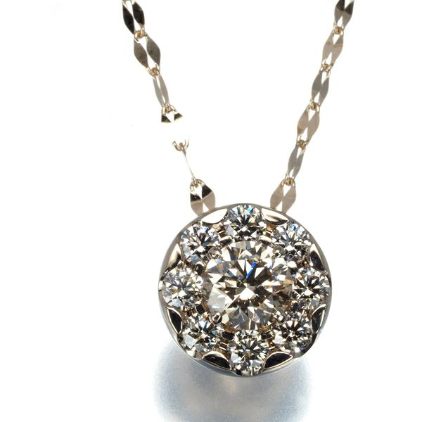 カシケイ ネックレス ダイヤ 0.50ct/0.45ct エステール ロング K18BG 