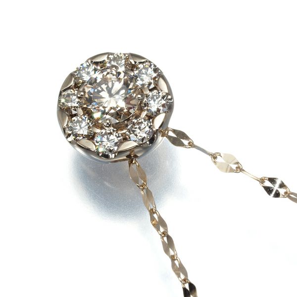 カシケイ ネックレス ダイヤ 0.50ct/0.45ct エステール ロング K18BG 