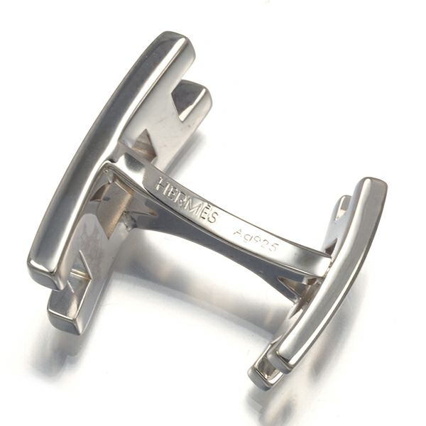 エルメス カフス  パラレル Hロゴ シルバー925 