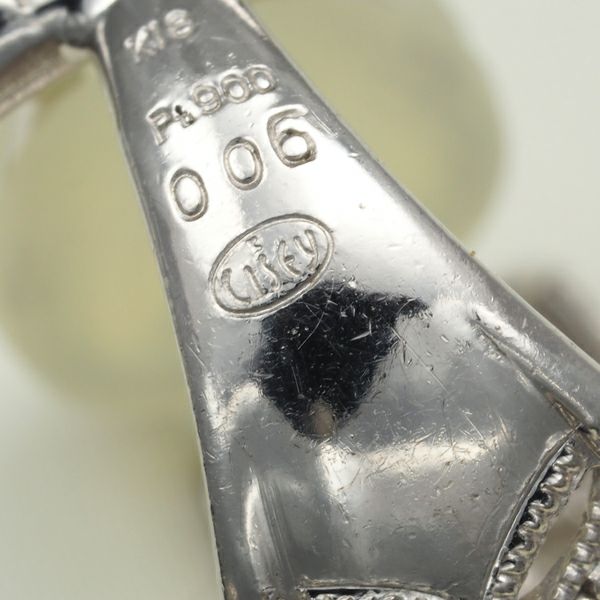チセー イヤリング ダイヤ 0.06ct/0.06ct フープ 透かし Pt900/K18WG 